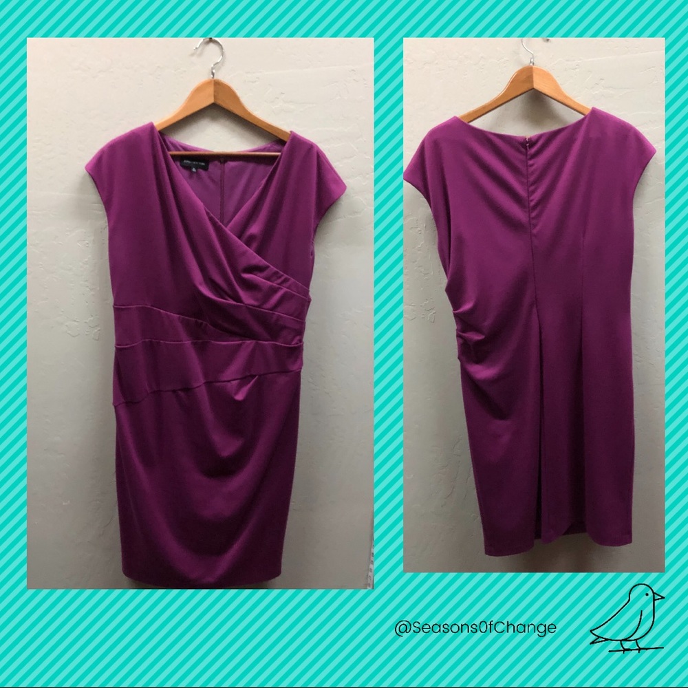 Last Call! Jones NEw York Purple Wrap Style Dress